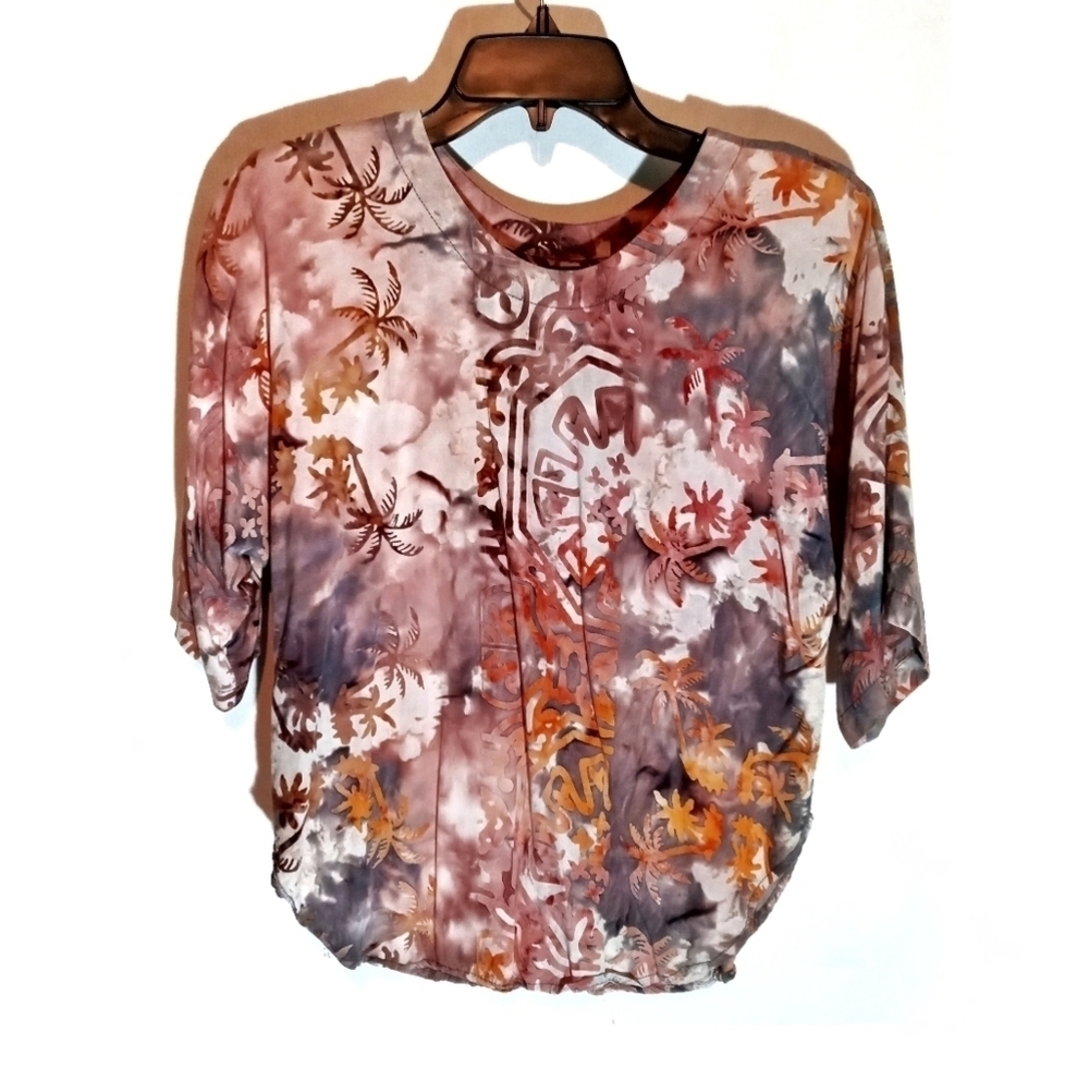 Vintage Tropical Tantrum Beige Shirt